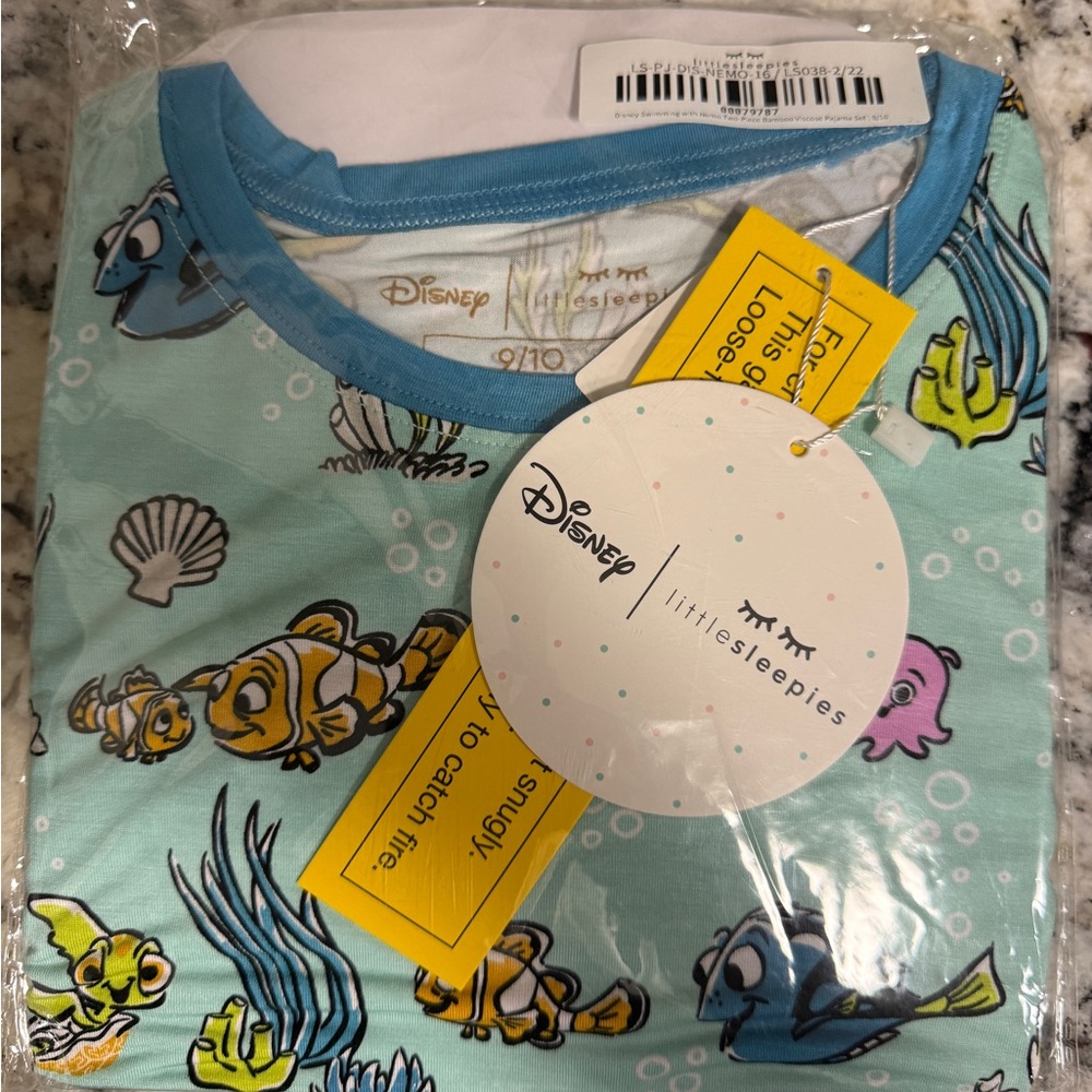 Little Sleepies Nemo Pajama Set - Blue and White